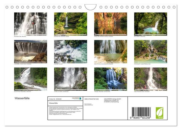 Produktbild: Wasserf&auml;lle (Wandkalender 2026 DIN A4 quer), CALVENDO Monatskalender