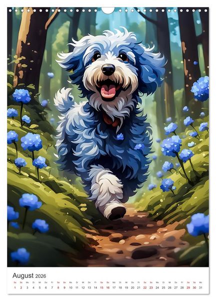 Produktbild: Der Aussiedoodle - Lebensfreude pur (Wandkalender 2026 DIN A3 hoch), CALVENDO Monatskalender