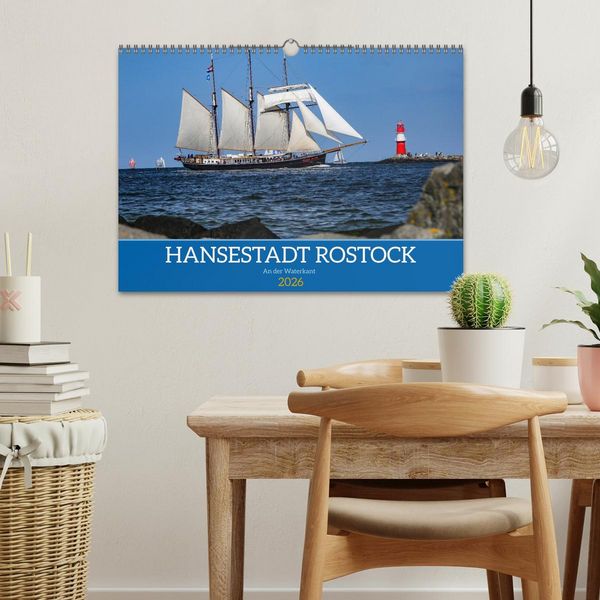 Produktbild: Hansestadt Rostock (Wandkalender 2026 DIN A3 quer), CALVENDO Monatskalender