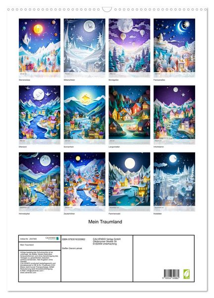 Produktbild: Mein Traumland (Wandkalender 2026 DIN A2 hoch), CALVENDO Monatskalender