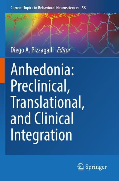 Produktbild: Anhedonia: Preclinical, Translational, and Clinical Integration