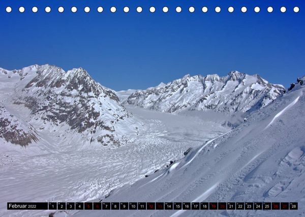 Produktbild: Aletschgletscher - Gr&ouml;&szlig;ter und l&auml;ngster Gletscher der Alpen (Tischkalender 2022 DIN A5 quer)