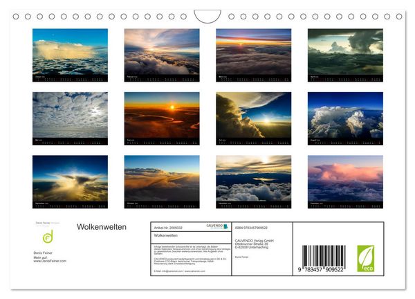 Produktbild: Wolkenwelten (Wandkalender 2026 DIN A4 quer), CALVENDO Monatskalender