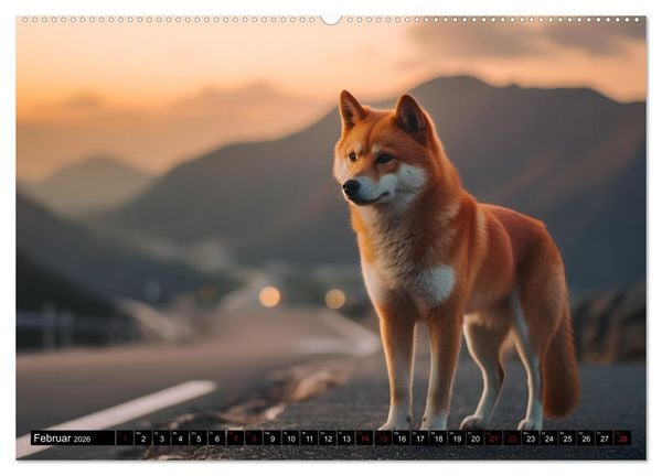 Produktbild: Shiba Inu - Stolz und Anmut (hochwertiger Premium Wandkalender 2026 DIN A2 quer), Kunstdruck in Hochglanz