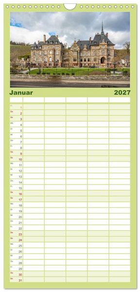 Produktbild: Familienplaner 2027 - Moselansichten mit 5 Spalten (Wandkalender, 21 x 45 cm) CALVENDO