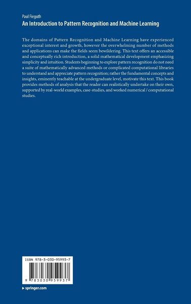 Produktbild: An Introduction to Pattern Recognition and Machine Learning
