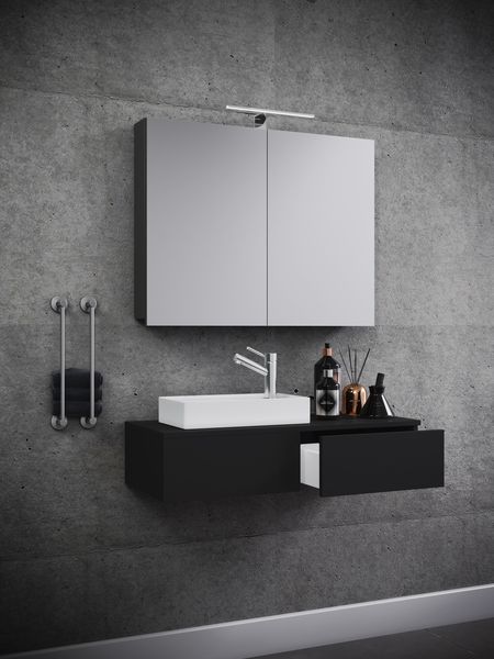 Produktbild: 3-tlg G&auml;ste WC Waschplatz Waschtisch Gudas Schrank
