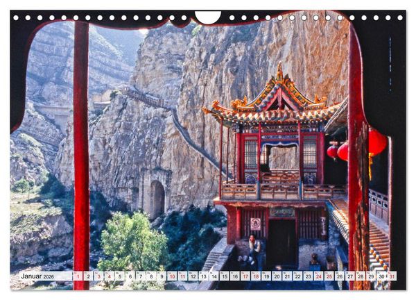 Produktbild: Die Grotten und h&auml;ngenden Kl&ouml;ster von Yungang (Wandkalender 2026 DIN A4 quer), CALVENDO Monatskalender