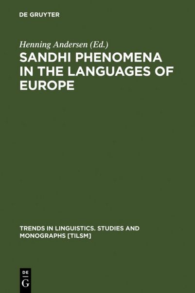 Produktbild: Sandhi Phenomena in the Languages of Europe