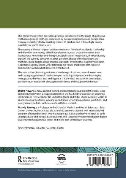 Produktbild: Qualitative Research Methodologies for Occupational Science and Occupational Therapy