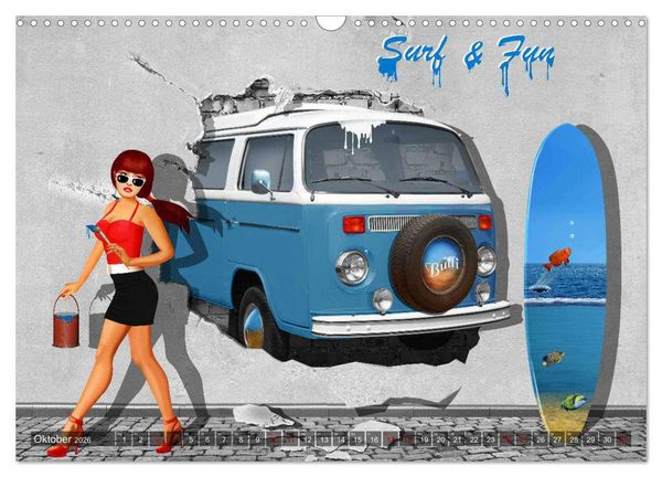 Produktbild: Street-Art in Digital-Art by Mausopardia (Wandkalender 2026 DIN A3 quer), CALVENDO Monatskalender