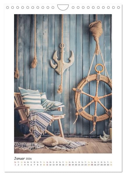 Produktbild: Maritimer Charme (Wandkalender 2026 DIN A4 hoch), CALVENDO Monatskalender