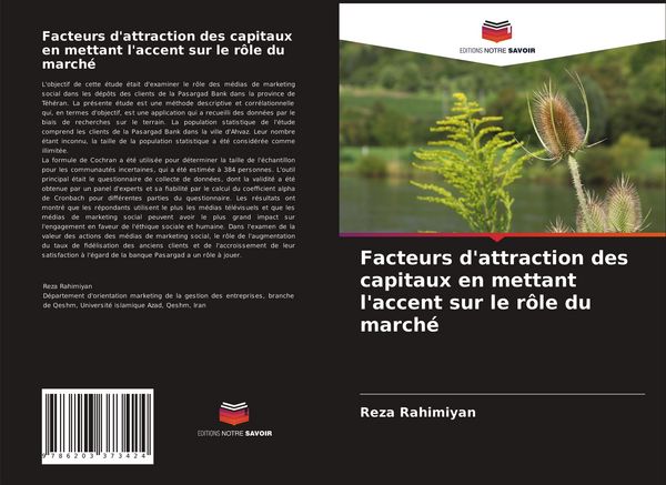 Produktbild: Facteurs d'attraction des capitaux en mettant l'accent sur le r&ocirc;le du march&eacute;