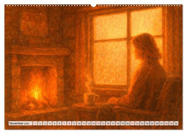 Produktbild: Ruhe finden - Der Anti-Stress-Kalender - Ein Jahr voller W&auml;rme und Achtsamkeit (Wandkalender 2026 DIN A2 quer), CALVENDO Monatskalender