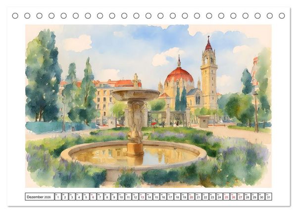 Produktbild: Urlaubsparadies Spanien (Tischkalender 2026 DIN A5 quer), CALVENDO Monatskalender