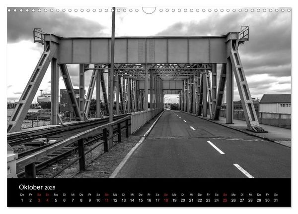 Produktbild: Bremerhaven - Blickpunkte Schwarzwei&szlig; (Wandkalender 2026 DIN A3 quer), CALVENDO Monatskalender