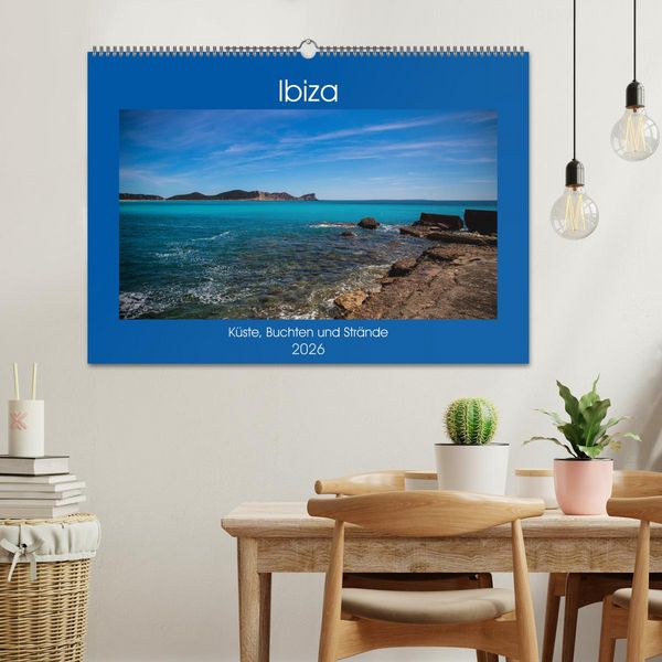 Produktbild: Ibiza K&uuml;ste, Buchten und Str&auml;nde (Wandkalender 2026 DIN A2 quer), CALVENDO Monatskalender