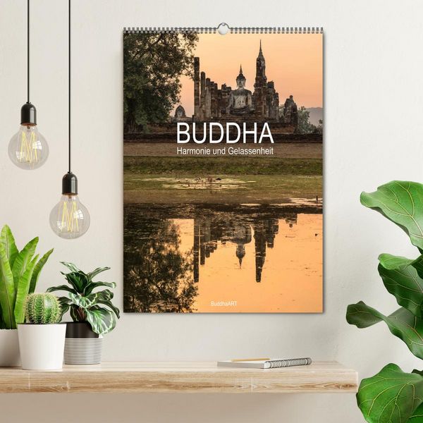 Produktbild: Buddha - Harmonie und Gelassenheit (Wandkalender 2026 DIN A2 hoch), CALVENDO Monatskalender