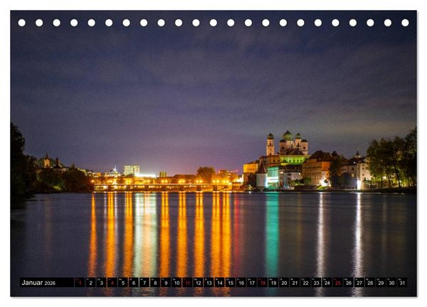 Produktbild: Passau - Die Dreifl&uuml;ssestadt (Tischkalender 2026 DIN A5 quer), CALVENDO Monatskalender