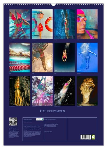 Produktbild: FREI SCHWIMMEN (Wandkalender 2027 DIN A2 hoch), CALVENDO Monatskalender