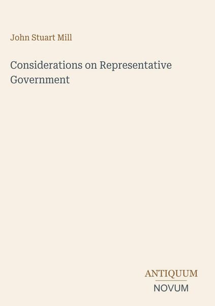 Produktbild: Considerations on Representative Government