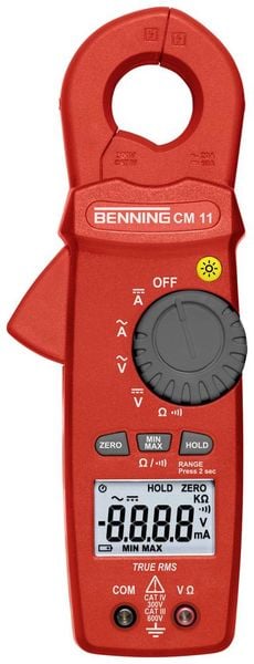 Benning CM 11 Stromzange, Hand-Multimeter digital CAT IV 300V Anzeige (Counts): 6000