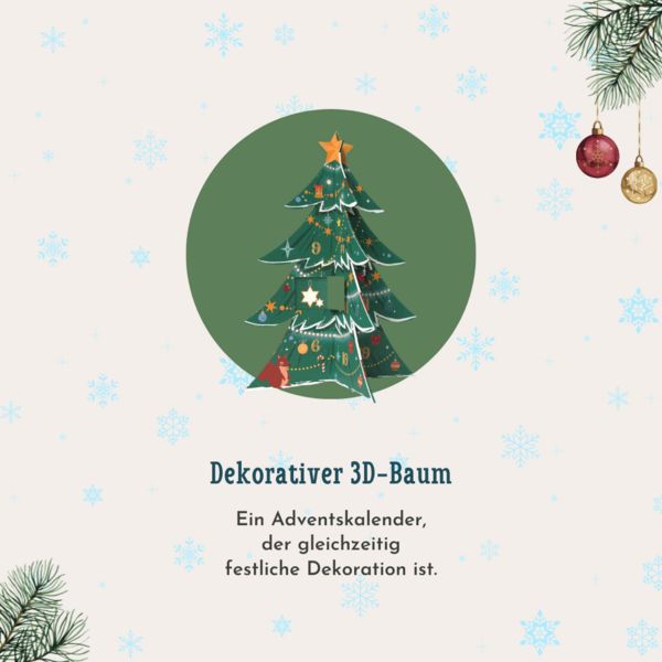 Produktbild: O R&auml;tselbaum! &ndash; 3D-Adventskalender zum Aufstellen und Aufklappen