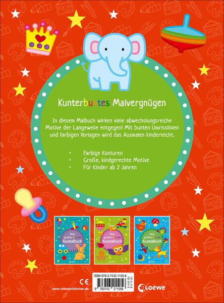 Produktbild: Mein gro&szlig;es buntes Ausmalbuch (Elefant)