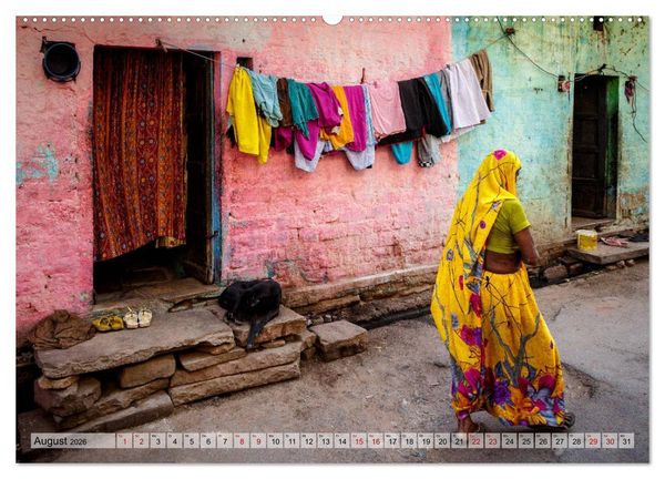 Produktbild: Indien - Spektakel der Farben (hochwertiger Premium Wandkalender 2026 DIN A2 quer), Kunstdruck in Hochglanz