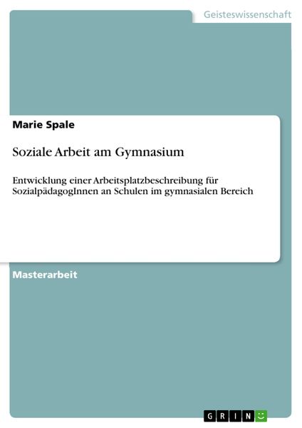 Produktbild: Soziale Arbeit am Gymnasium