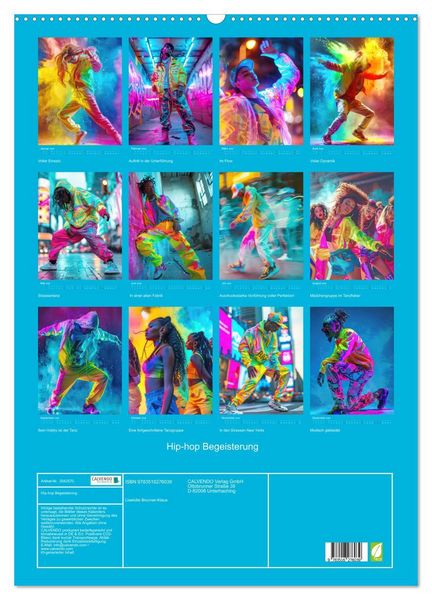 Produktbild: Hip-hop Begeisterung (Wandkalender 2026 DIN A2 hoch), CALVENDO Monatskalender