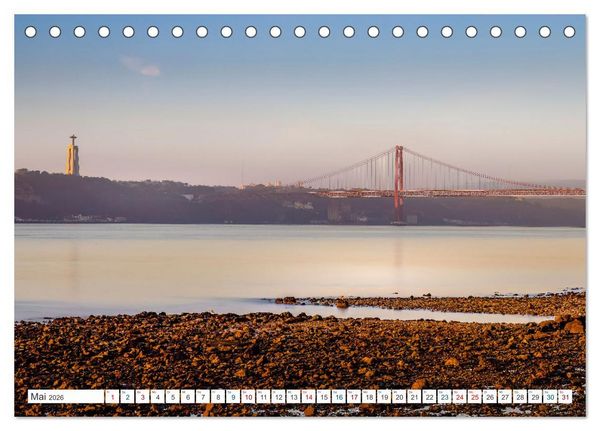 Produktbild: Eine Stadt voller Charme - Lissabon (Tischkalender 2026 DIN A5 quer), CALVENDO Monatskalender