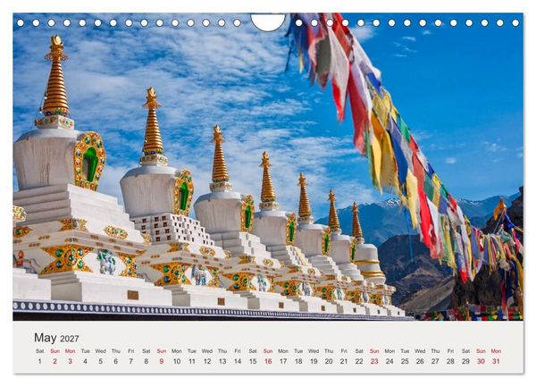 Produktbild: Buddhist Impressions of Ladakh (Wall Calendar 2027 DIN A4 landscape), CALVENDO 12 Month Wall Calendar