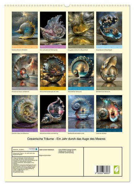 Produktbild: Ozeanische Tr&auml;ume - Ein Jahr durch das Auge des Meeres (hochwertiger Premium Wandkalender 2026 DIN A2 hoch), Kunstdruck in Hochglanz