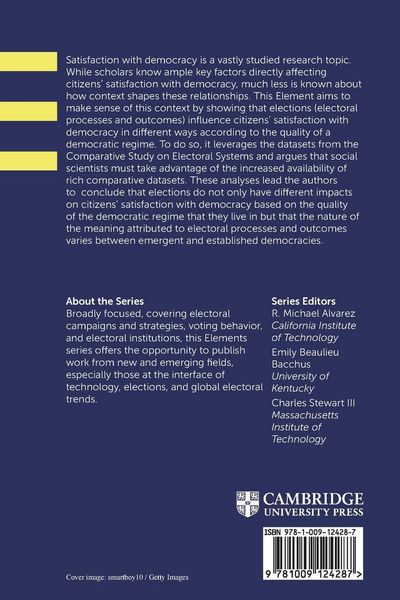 Produktbild: Elections and Satisfaction with Democracy