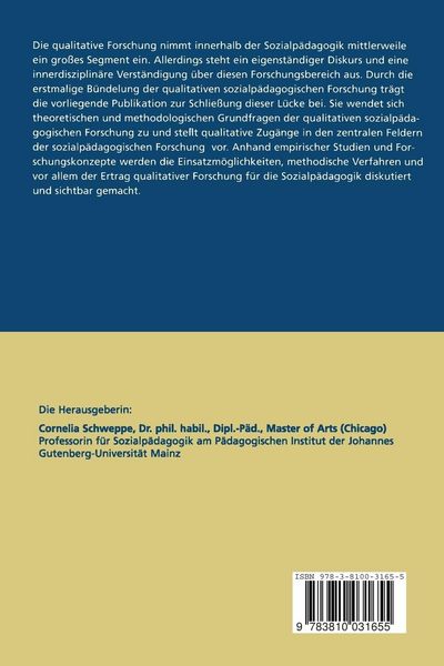 Produktbild: Qualitative Forschung in der Sozialp&auml;dagogik