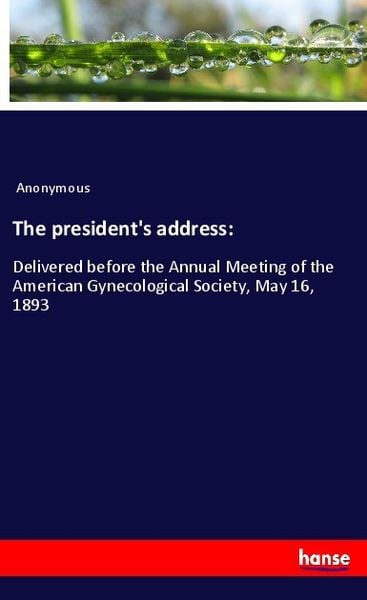 Produktbild: The president's address: