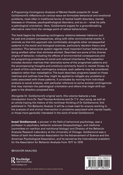 Produktbild: A Programing Contingency Analysis of Mental Health