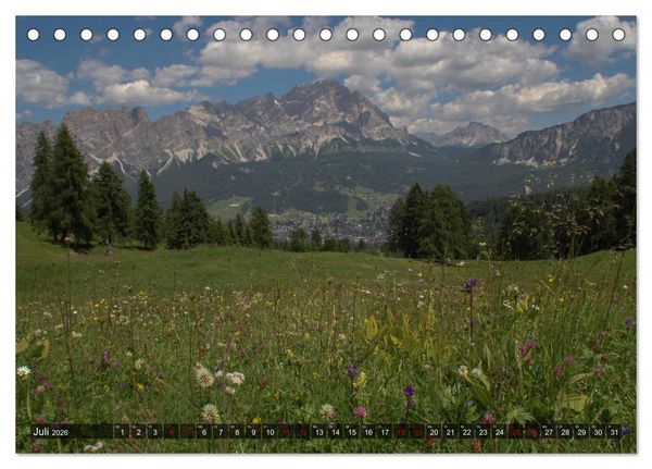 Produktbild: Dolomiten 2026 - Die wei&szlig;en Berge (Tischkalender 2026 DIN A5 quer), CALVENDO Monatskalender
