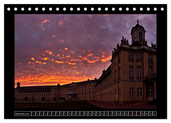 Produktbild: Karlsruhe Tag und Nacht (Tischkalender 2026 DIN A5 quer), CALVENDO Monatskalender