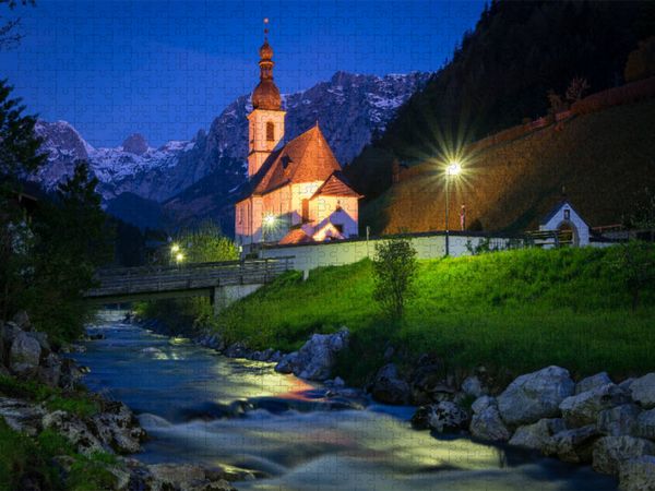 Produktbild: CALVENDO Puzzle Abend in Ramsau | 1000 Teile Lege-Gr&ouml;&szlig;e 64x48cm Foto-Puzzle f&uuml;r gl&uuml;ckliche Stunden