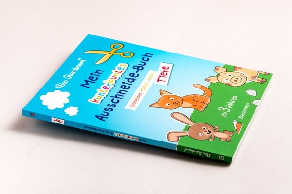Produktbild: Mein kunterbuntes Ausschneidebuch - Tiere. Schneiden, kleben, malen ab 3 Jahren. Mit Scherenf&uuml;hrerschein