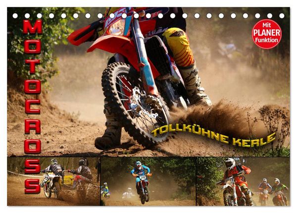 Produktbild: Motocross - tollk&uuml;hne Kerle (Tischkalender 2026 DIN A5 quer), CALVENDO Monatskalender