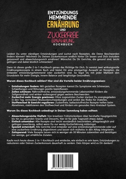 Produktbild: Entz&uuml;ndungshemmende Ern&auml;hrung und Zuckerfreie Ern&auml;hrung Kochbuch