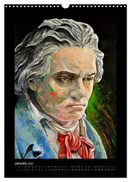 Produktbild: Pop Art Famous composers (Wall Calendar 2027 DIN A3 portrait), CALVENDO 12 Month Wall Calendar
