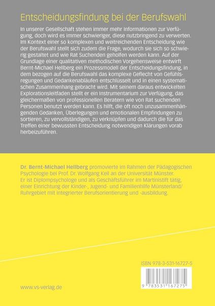 Produktbild: Entscheidungsfindung bei der Berufswahl