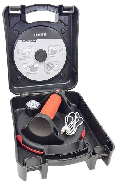 Produktbild: Berger & Schr&ouml;ter 60823 Berger & Schr&ouml;ter Akku Vakkum Saugheber mit Display Glasheber Saughalter Vakuumheber 110kg Tragkraft mit autom. Nachsaugung