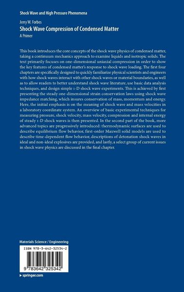Produktbild: Shock Wave Compression of Condensed Matter