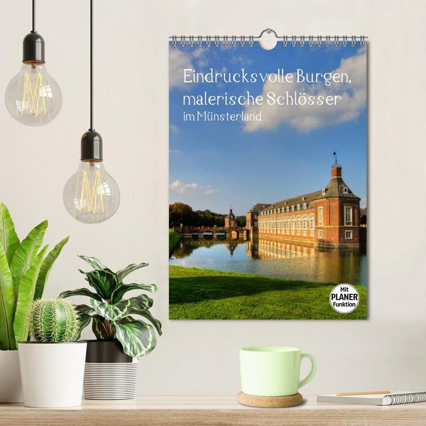 Produktbild: Eindrucksvolle Burgen, malerische Schl&ouml;sser im M&uuml;nsterland (Wandkalender 2026 DIN A4 hoch), CALVENDO Monatskalender