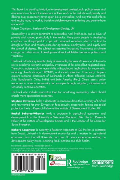Produktbild: Seasonality, Rural Livelihoods and Development